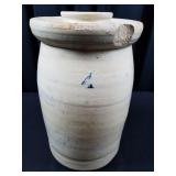 Vintage #4 Pottery Butter Churn Base w/Lid
