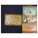 2 Christian Advertising Hangings - Metal/Roller
