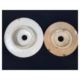 2 Pottery Butter Churn Tops - Crockery - Vintage