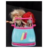 Vintage Barbie Jeep w/2  Barbie Passengers