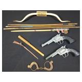Vintage Cowboy&Indian Play Items - Cap Guns, Rifle