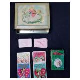 Vintage Card Game, Valentines Cards & Storage Box