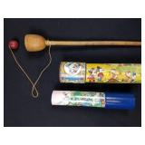 Vintage Ball & Cup Junket Game & Kaleidoscopes