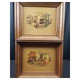 2 Paul Porter Signed Prints in Nice Wooden Frames