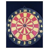 Round Dart Board - Target & Baseball on Back