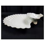 Vintage Ceramic Chip & Dip Shell Dish from Italy