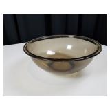 Large Clear Smoked Glass Pyrex Salad Bowl