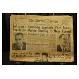 The Paris News 1960s Papers - JFK, LBJ Victory, et