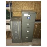 Two Metal Filing cabinets