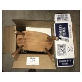 Wood Stool & plastic cutlery