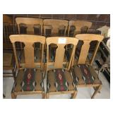 Southwest print chairs (6)