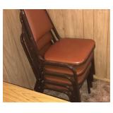 metal padded seat chairs(4)