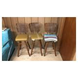 Cushioned bar stools(3)