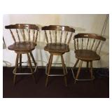 Wood Swivel Stools(3)