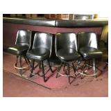 Black high back bar stools(8)