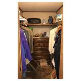 chest of drawers, clothing,chairs, radio