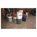 Gas cans, buckets etc