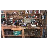 80" Work bench & contents