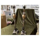 2 - matching candlestick lamps