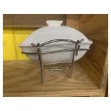 White serving dish White serving dish