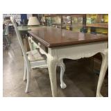 Ivory - Brown secretaries desk w/ chair Ivory - Brown secretaries desk w/ chair