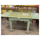 Square Green Wicker Table Square Green Wicker Table