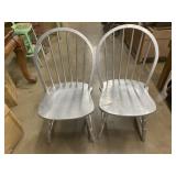 2 - Kitchen Chairs - Silver