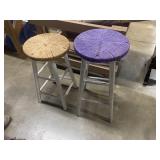 2 - Wicker Top barstools