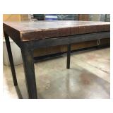 1 1/2" steel square tubing table