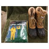 Red Ball hunting boots & rain suit