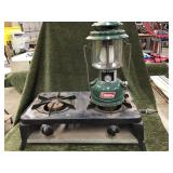 Coleman latern & 2 burner propane stove Coleman latern & 2 burner propane stove