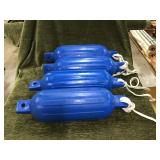 4 - Blue Boat Fenders w/ rope 4 - Blue Boat Fenders w/ rope