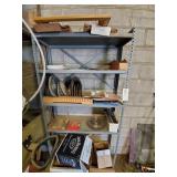 Steel 5 shelf shelving unit & contents Steel 5 shelf shelving unit & contents