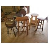 (7) assorted stools (7) assorted stools