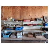 Pegboard display shelves & contents Pegboard display shelves & contents