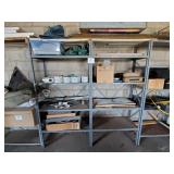 Steel storage shelf & contents Steel storage shelf & contents