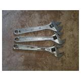 3 - 12" adjustable Wrenches