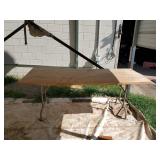 78' homemade work tables on saw horses 78' homemade work tables on saw horses