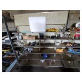 Storage shelf, trailer hitches, contents