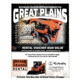 $500 Rental Voucher Great Plains Kubota
