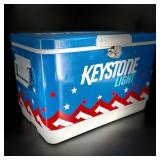 Retro Keystone Light Metal Cooler