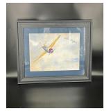 Autographed Painted Plane Picture