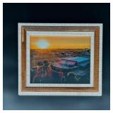 Sunset on SWOSU framed 8x10 photo