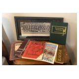 Weatherford Yearbooks and framed football picture