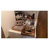 Hand tools, gloves, flash lights, cords, etc.