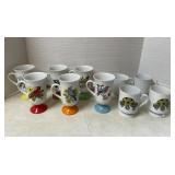 Vintage Fred Roberts Songbird Pedestal Mugs
