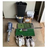 Shag bag golf ball retriever, golf balls, & etc.