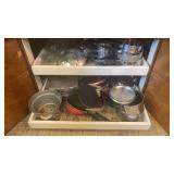 Pots, Pans, CorningWare lids, electric skillet