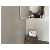 Metal Tool Box, Tools, Lightbulbs, etc.