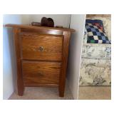 Side Table Wooden, Remote Organizer & Coasters